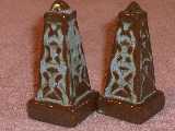 Oil Derrick shakers glazed woodland moss